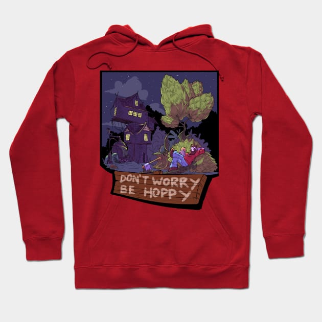 Don't worry be hoppy Hoodie by Kacho